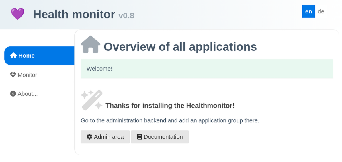 Public view after install